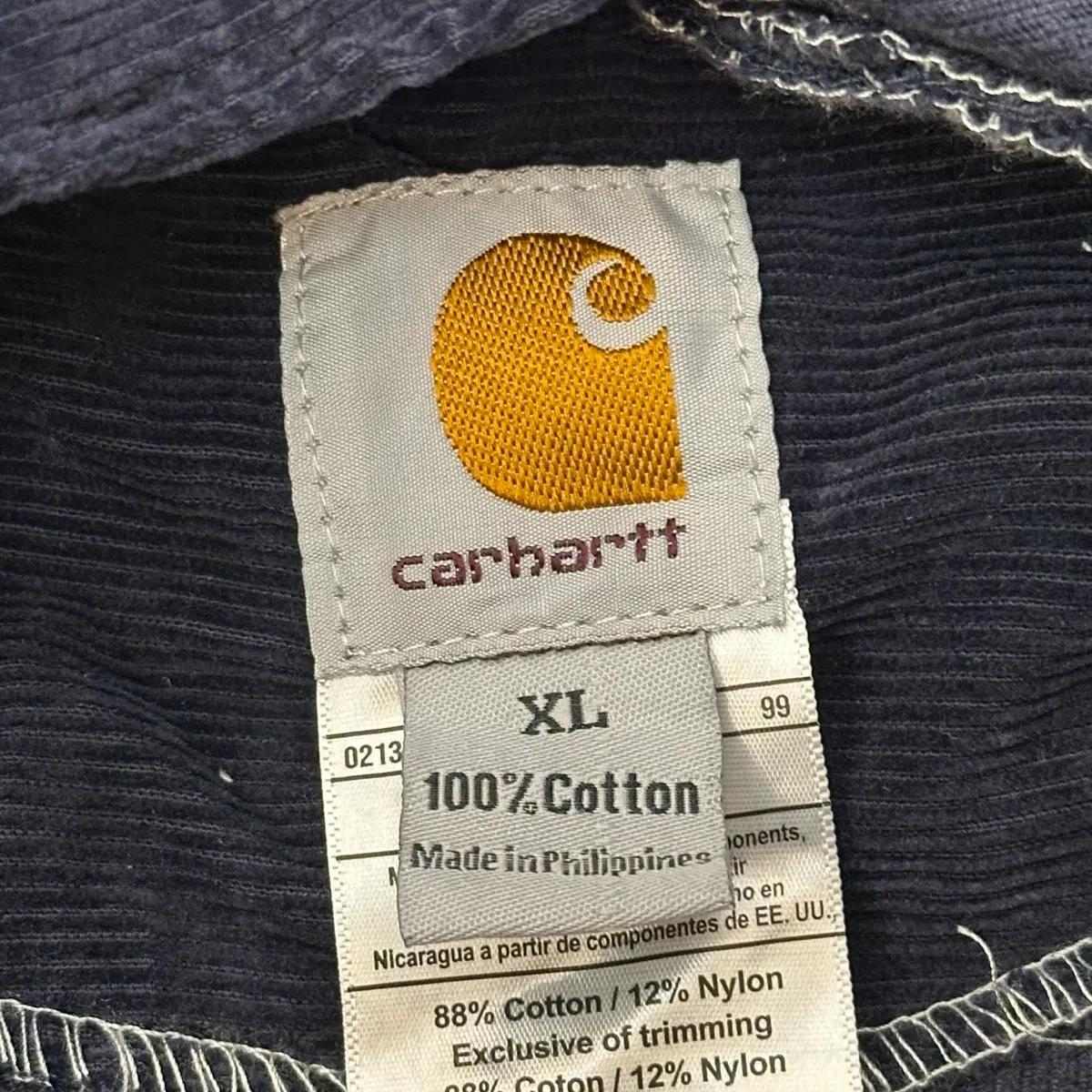 XL 칼하트 리메이크 코듀로이 네이비 후드 자켓 5