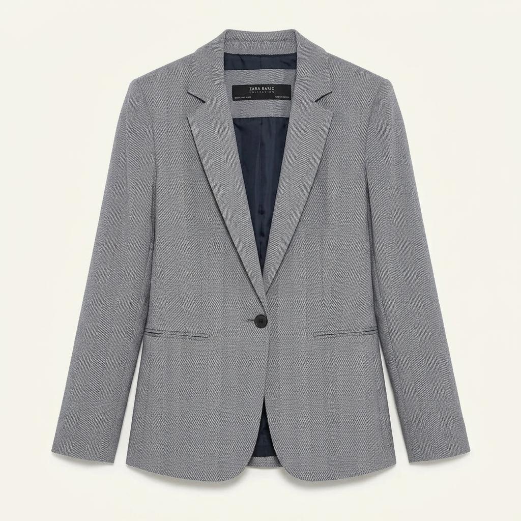 [ZARA BASIC] 자라 베이직 그레이 싱글 재킷 1