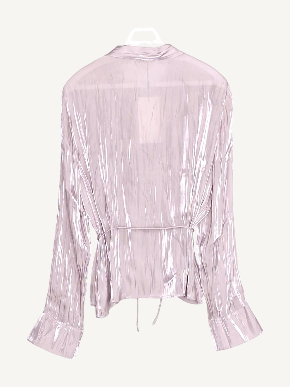 자라 ZARA 라벤더 글로시 블라우스 L (새상품) [A809] 3