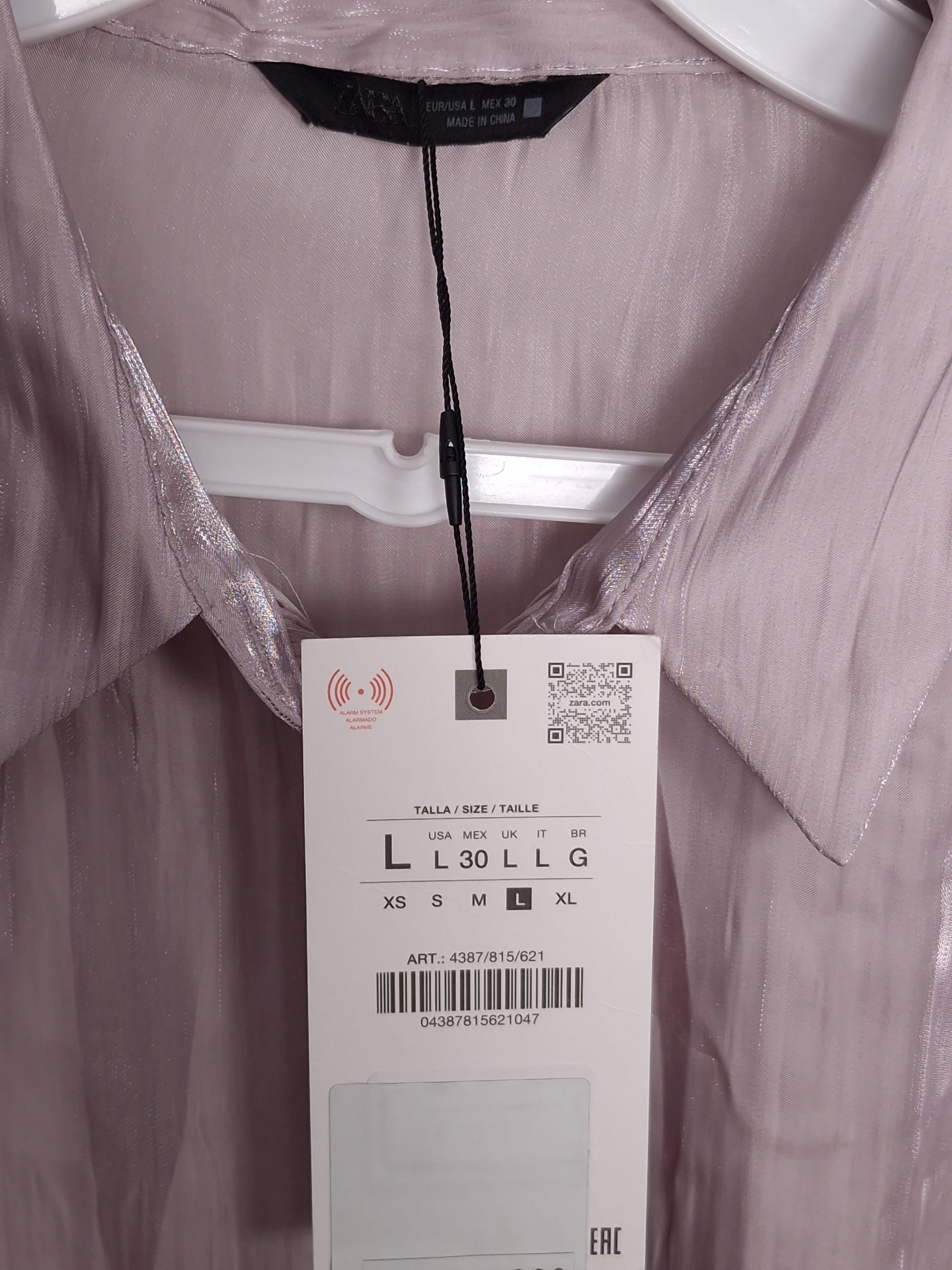 자라 ZARA 라벤더 글로시 블라우스 L (새상품) [A809] 4