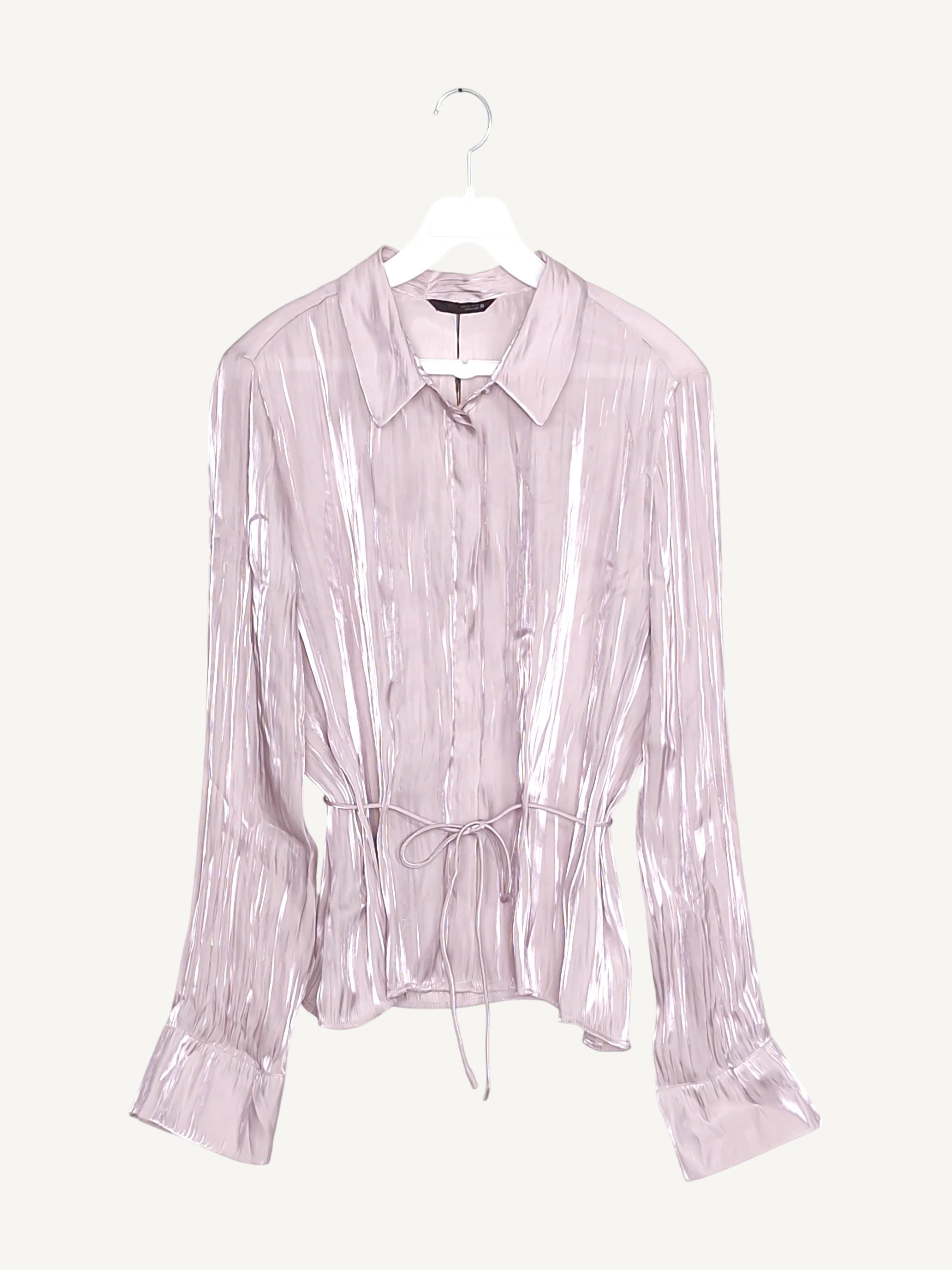 자라 ZARA 라벤더 글로시 블라우스 L (새상품) [A809] 2