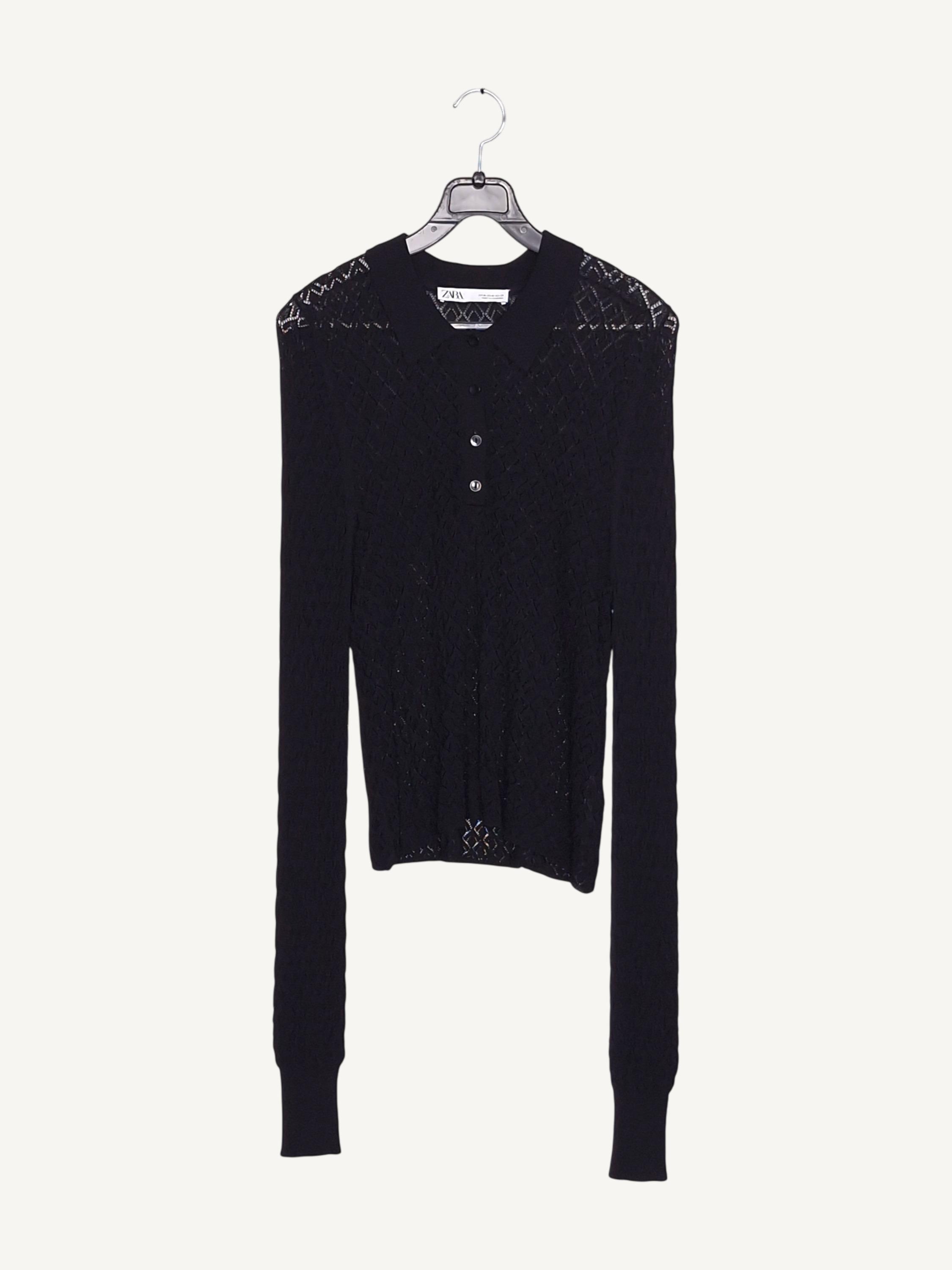 자라 ZARA 검정 메쉬 펀칭 니트 M [A812] 2