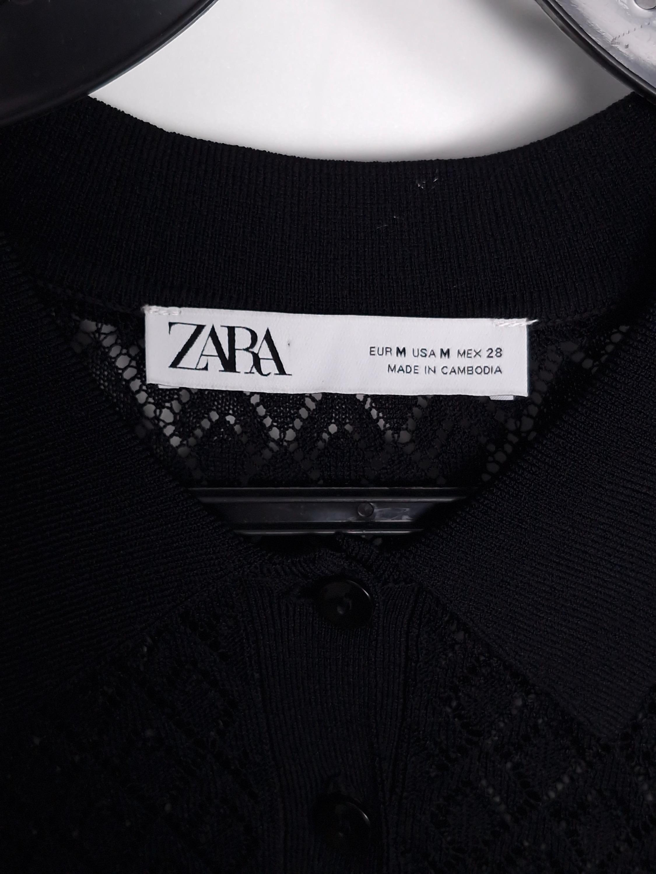 자라 ZARA 검정 메쉬 펀칭 니트 M [A812] 4