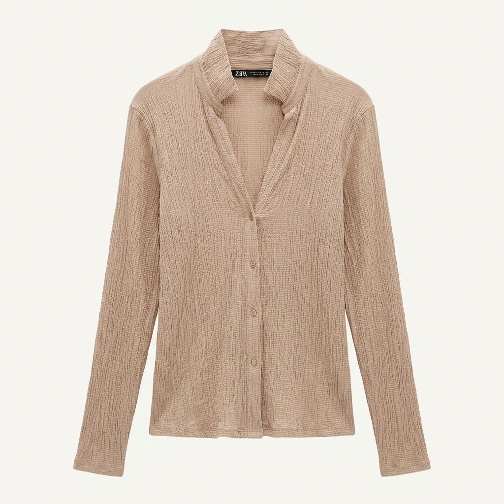 자라 ZARA 링클 블라우스 M [A813] 1