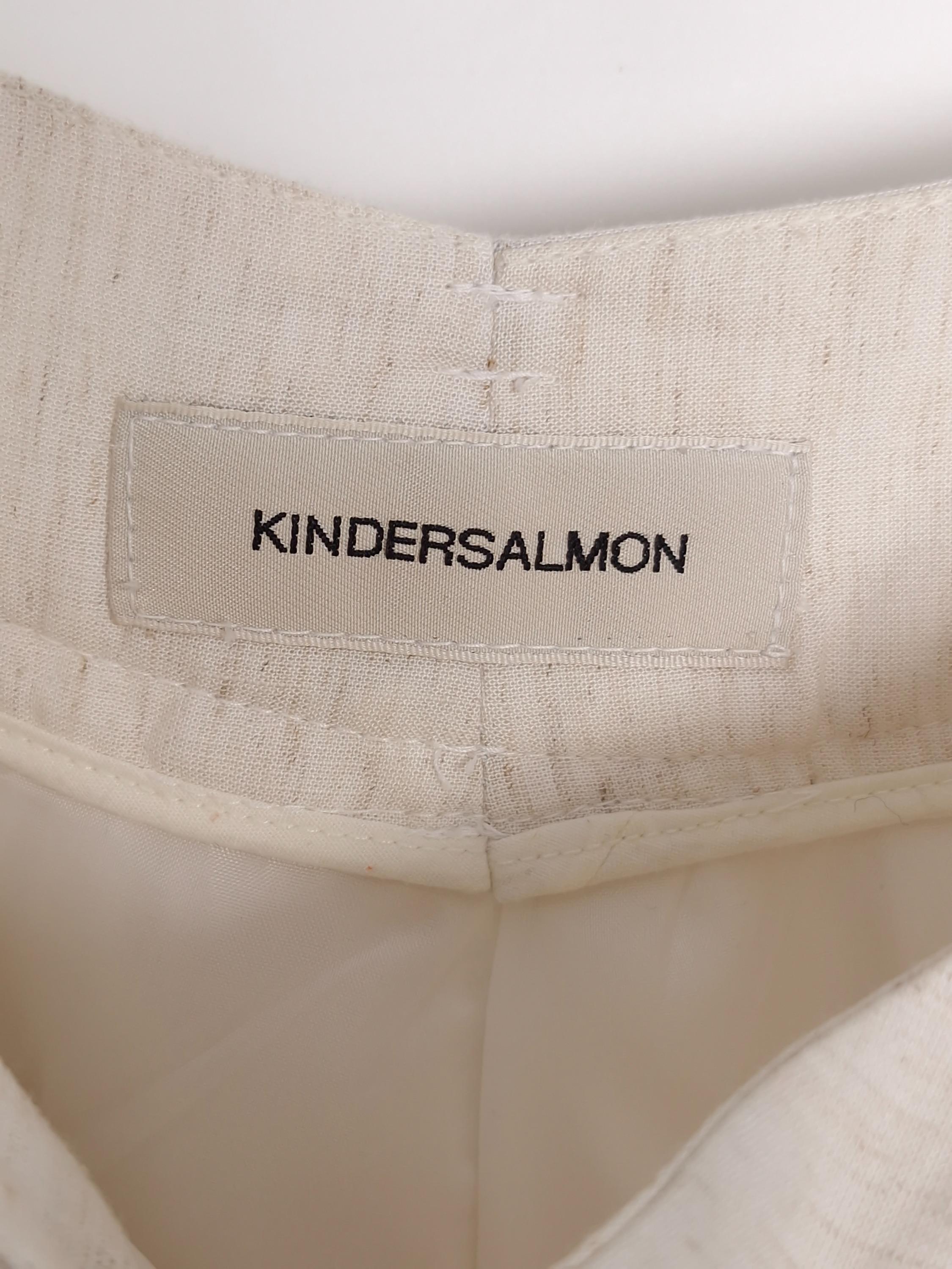 킨더살몬 KINDERSALMON 아이보리 카고 린넨 바지 [A822] 4