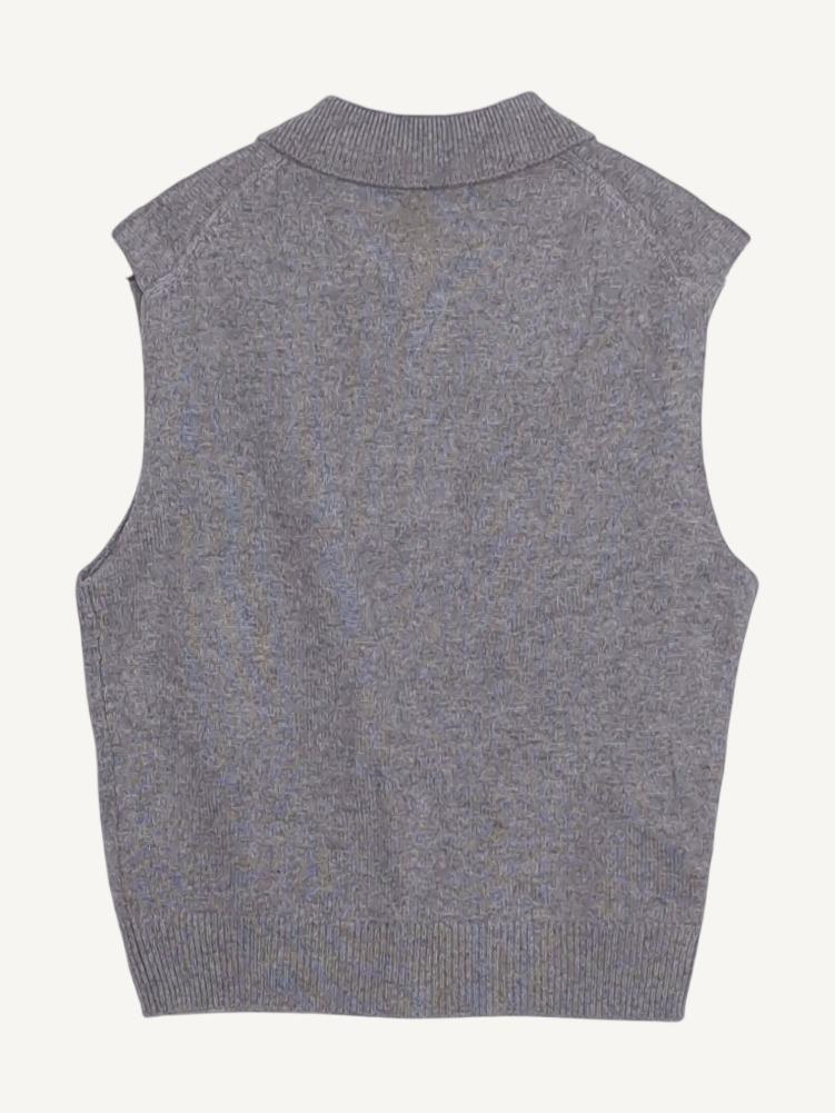 마시모두띠 Massimo Dutti 회색 니트 베스트 S [A833] 3
