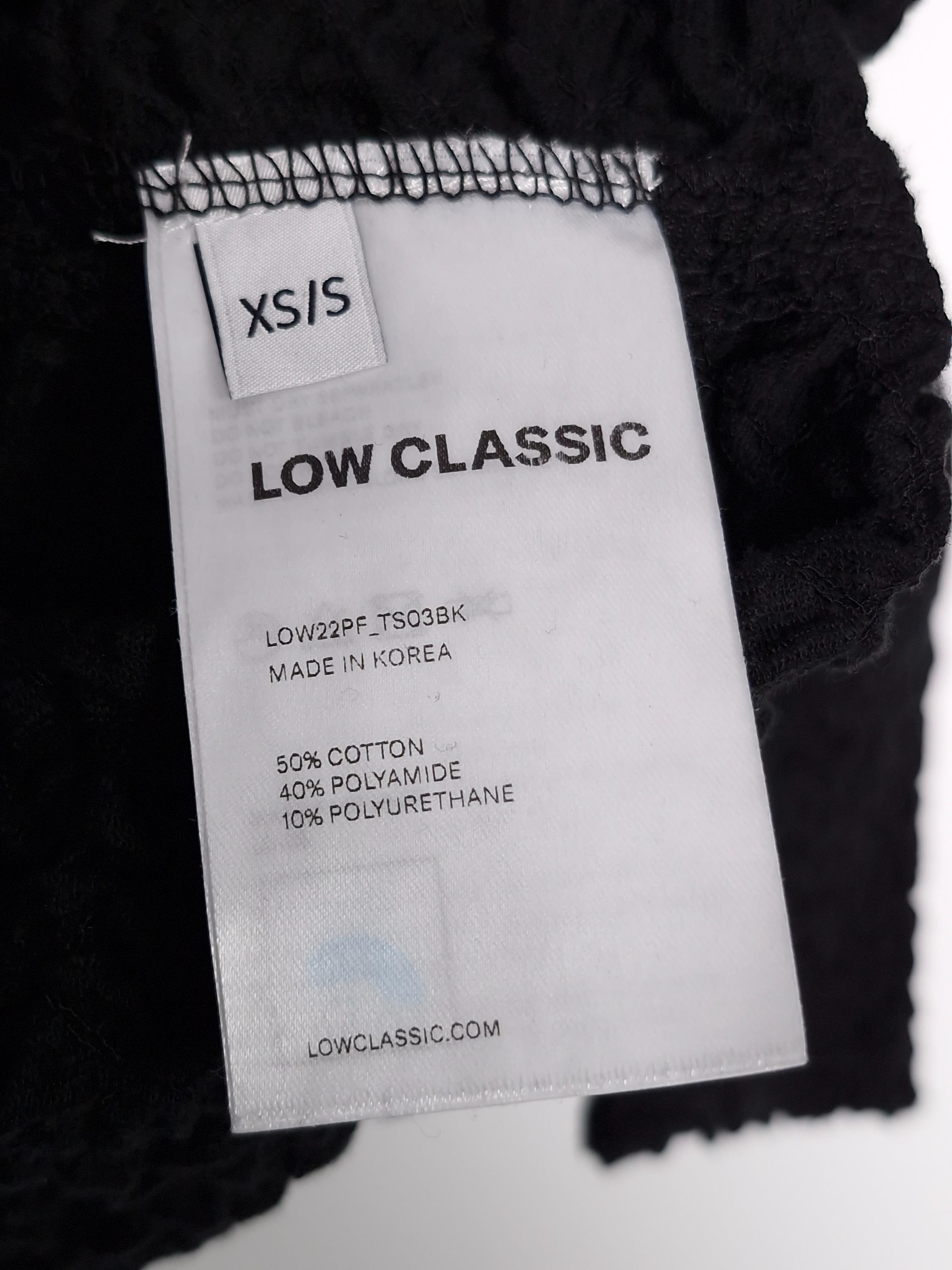 로우클래식 LOW CLASSIC 검정 링클 반팔티셔츠 XS/S [A846] 5