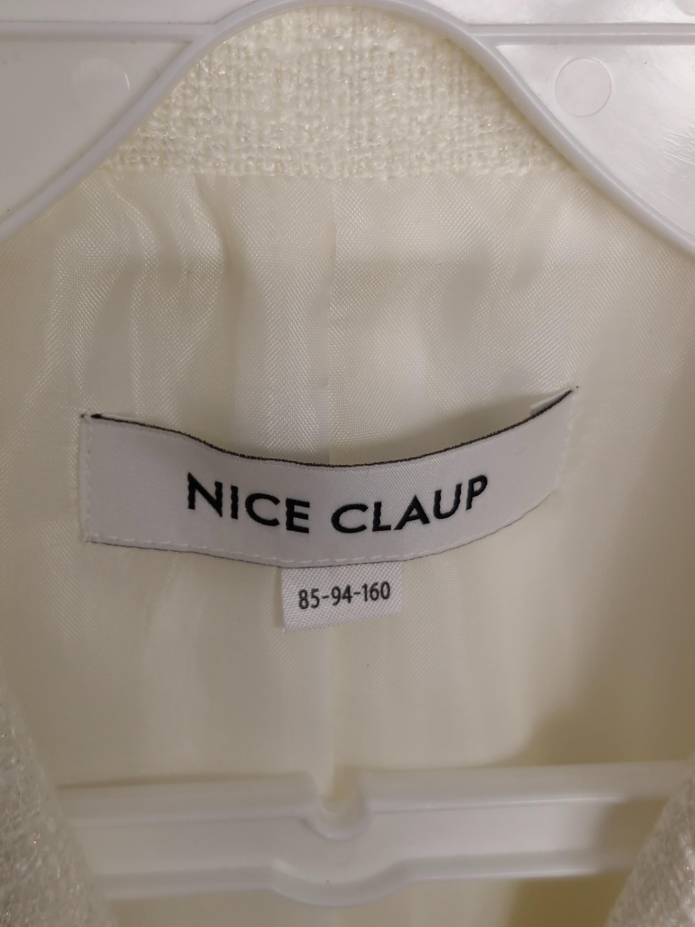 나이스클랍 NICE CLAUP 아이보리 트위드 반팔 재킷 85 [A848] 4