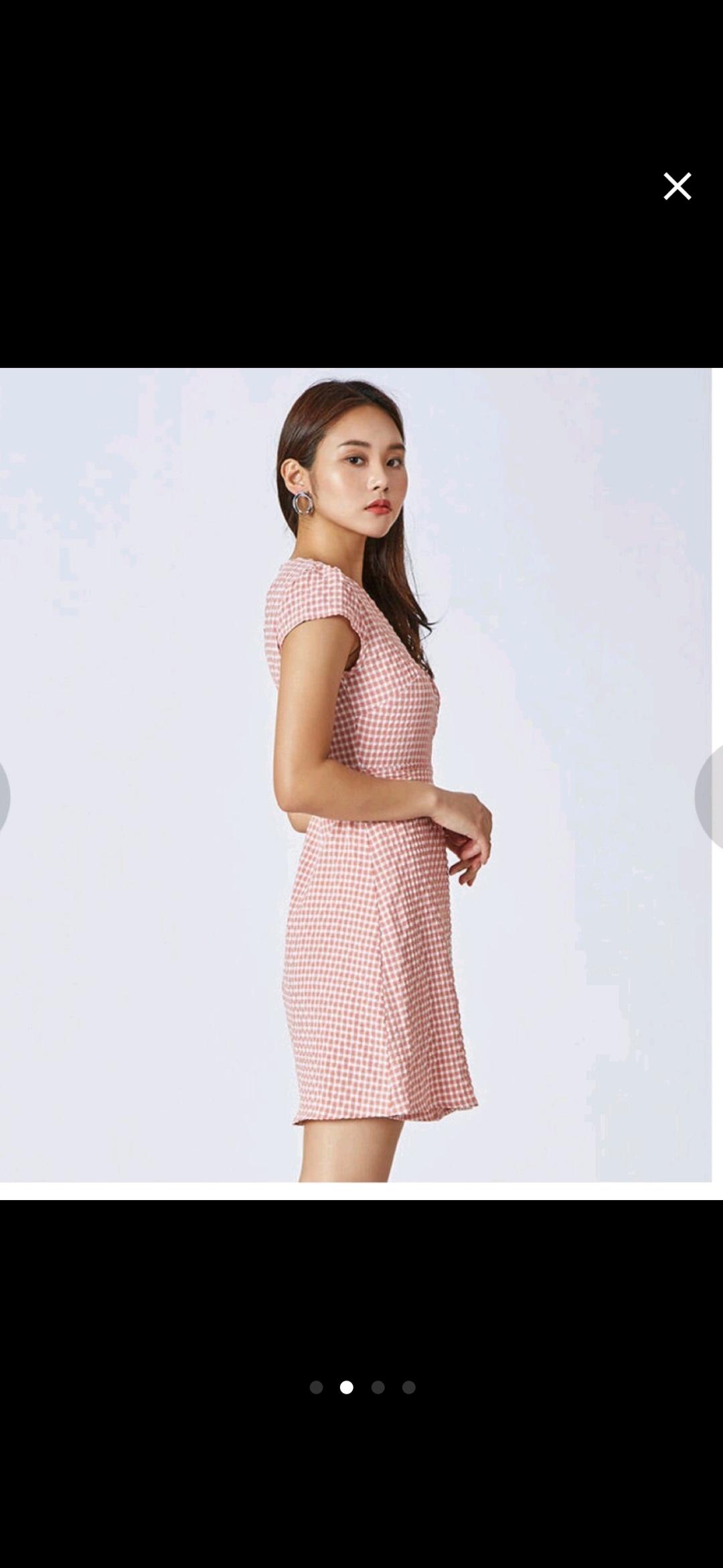 미쏘 체크 랩 미니 원피스 4