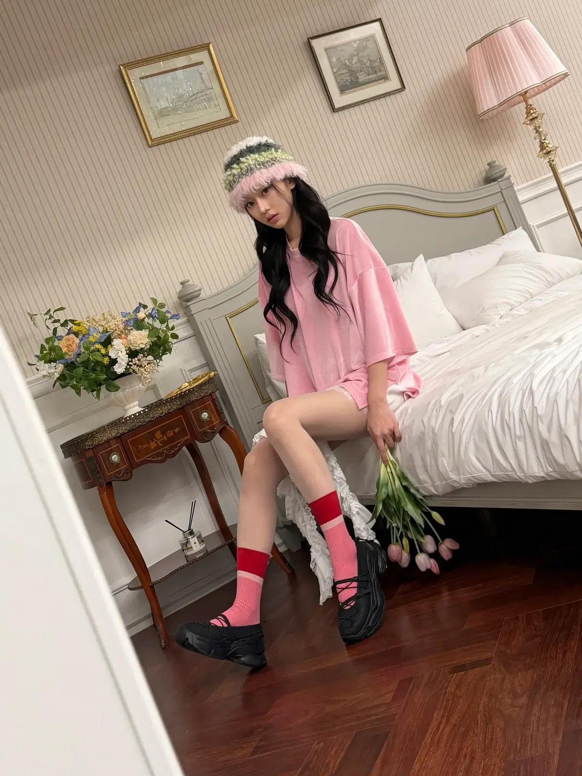 @9584 블랙 225-스토퍼 스니커즈 6cm 러블리 운동화-새상품 4