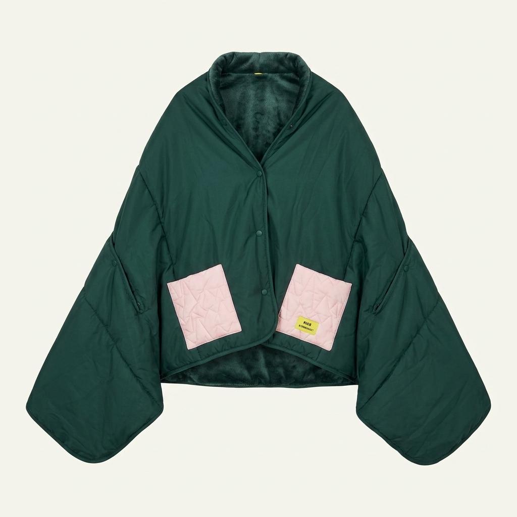 MSGM x 스타벅스 콜라보 패딩 블랭킷 그린 1