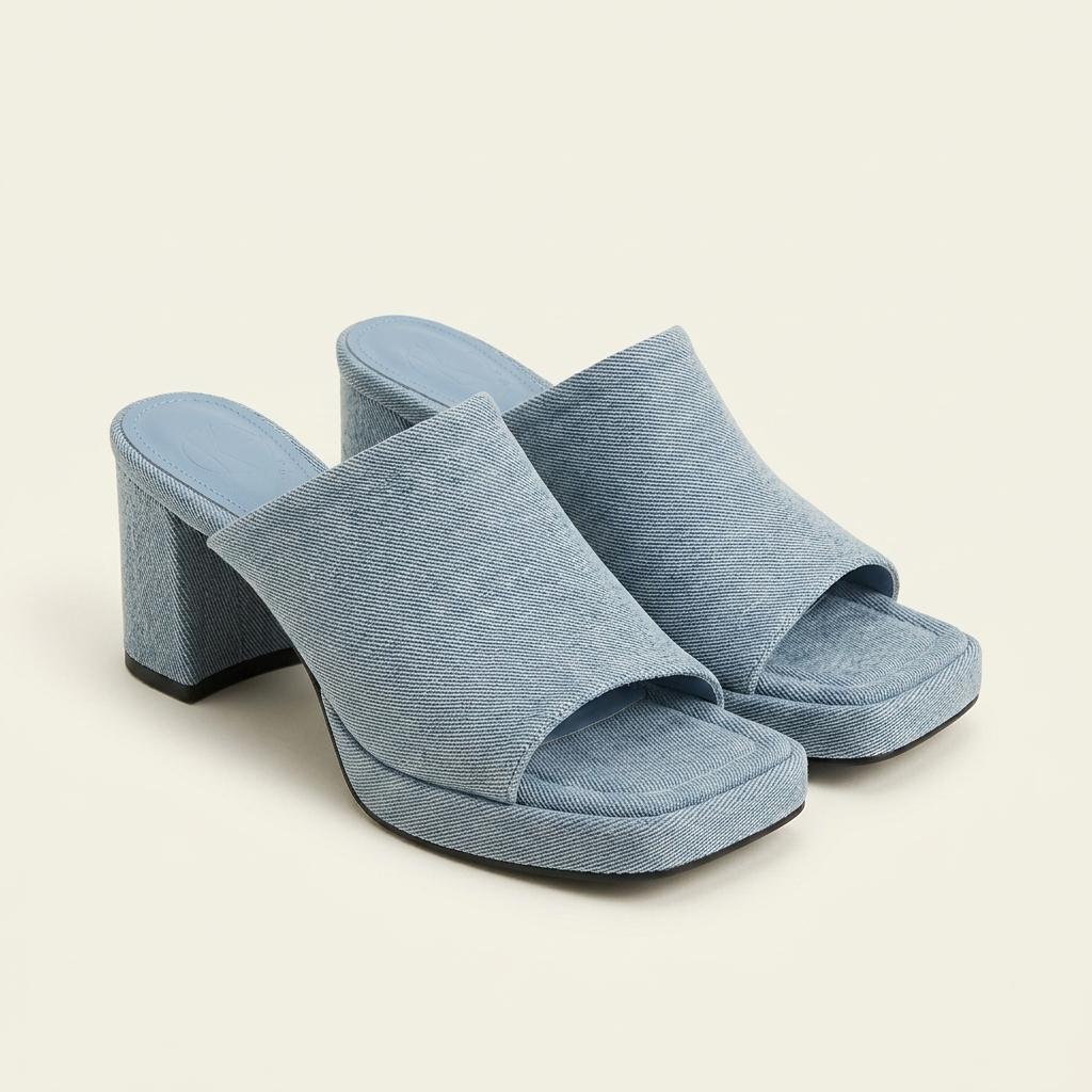 @9477 블루 240-가보시 7cm 데님 슬리퍼-새상품 1