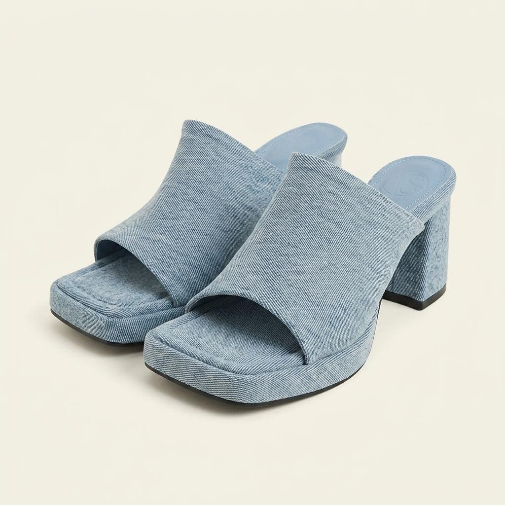 @9477 블루 235-가보시 7cm 데님 슬리퍼-새상품 1