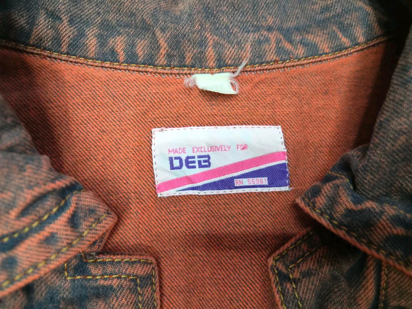 [VINTAGE] 80-90s DEB 피그먼트 워싱 데님 봄버 자켓M 3