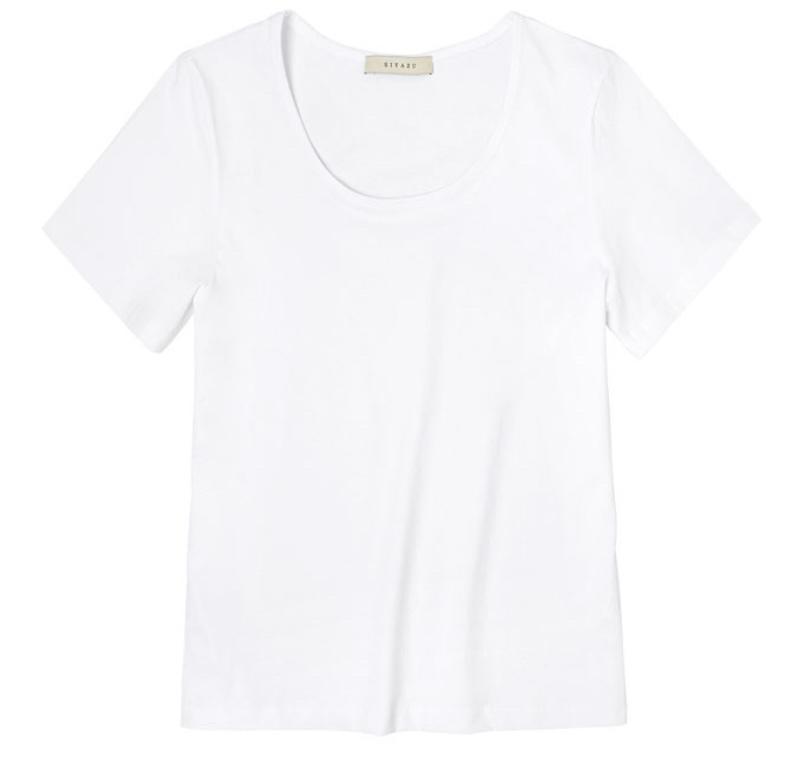 시야쥬 SITP5063 U-neck T-shirt 기본 반팔티 (White/흰색) 2
