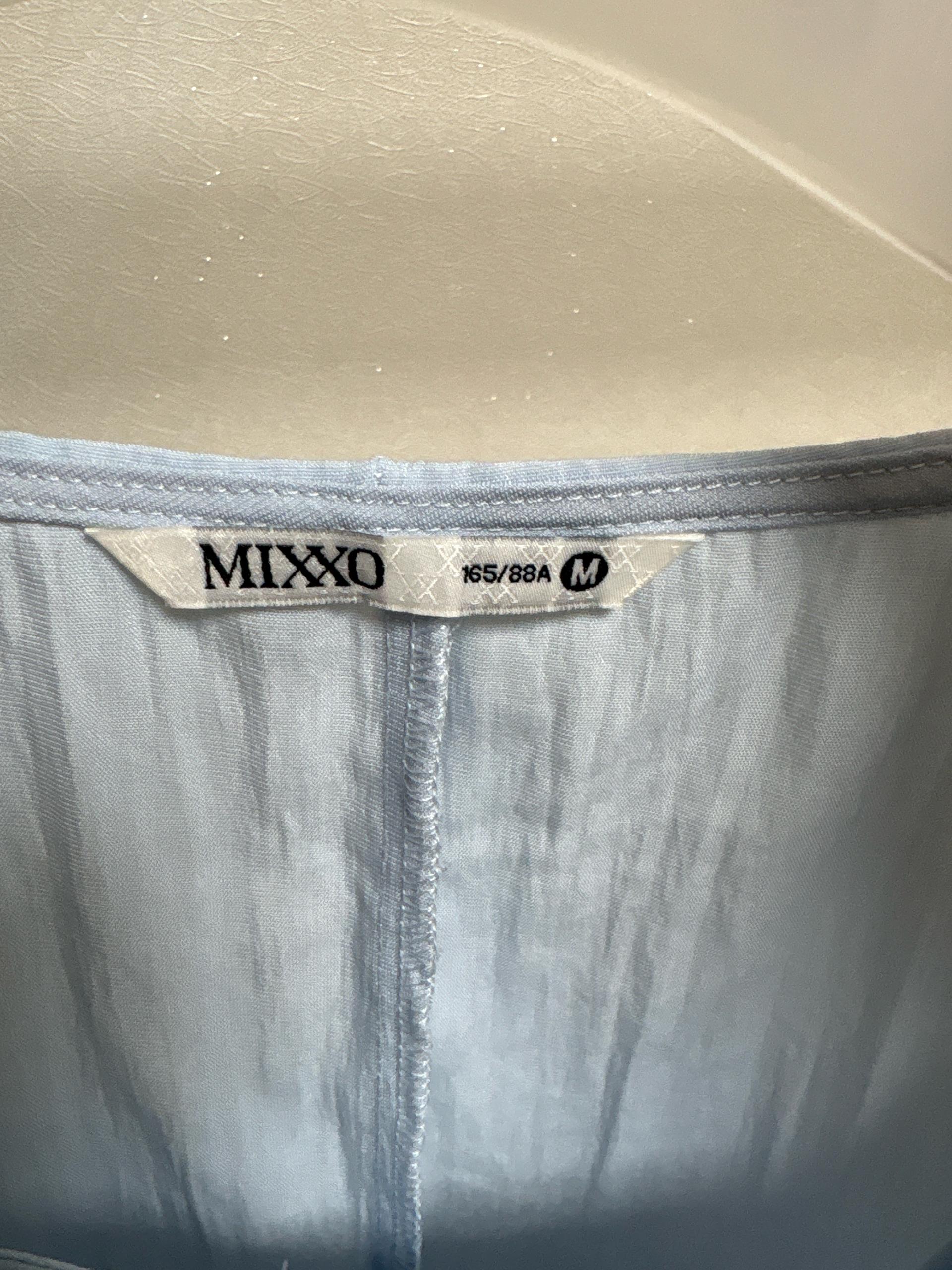 MIXXO 스퀘어넥 퍼프 반팔 블라우스 스카이블루 4