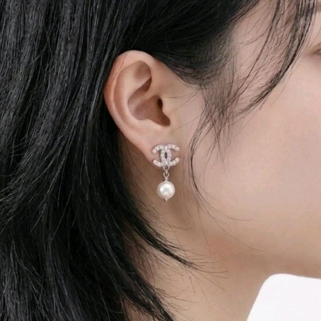 샤넬 펄 CC로고 드롭 귀걸이 4