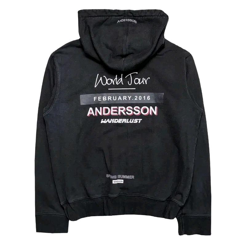 ANDERSSON BELL 월드투어 헤비 후드티 블랙 L 7