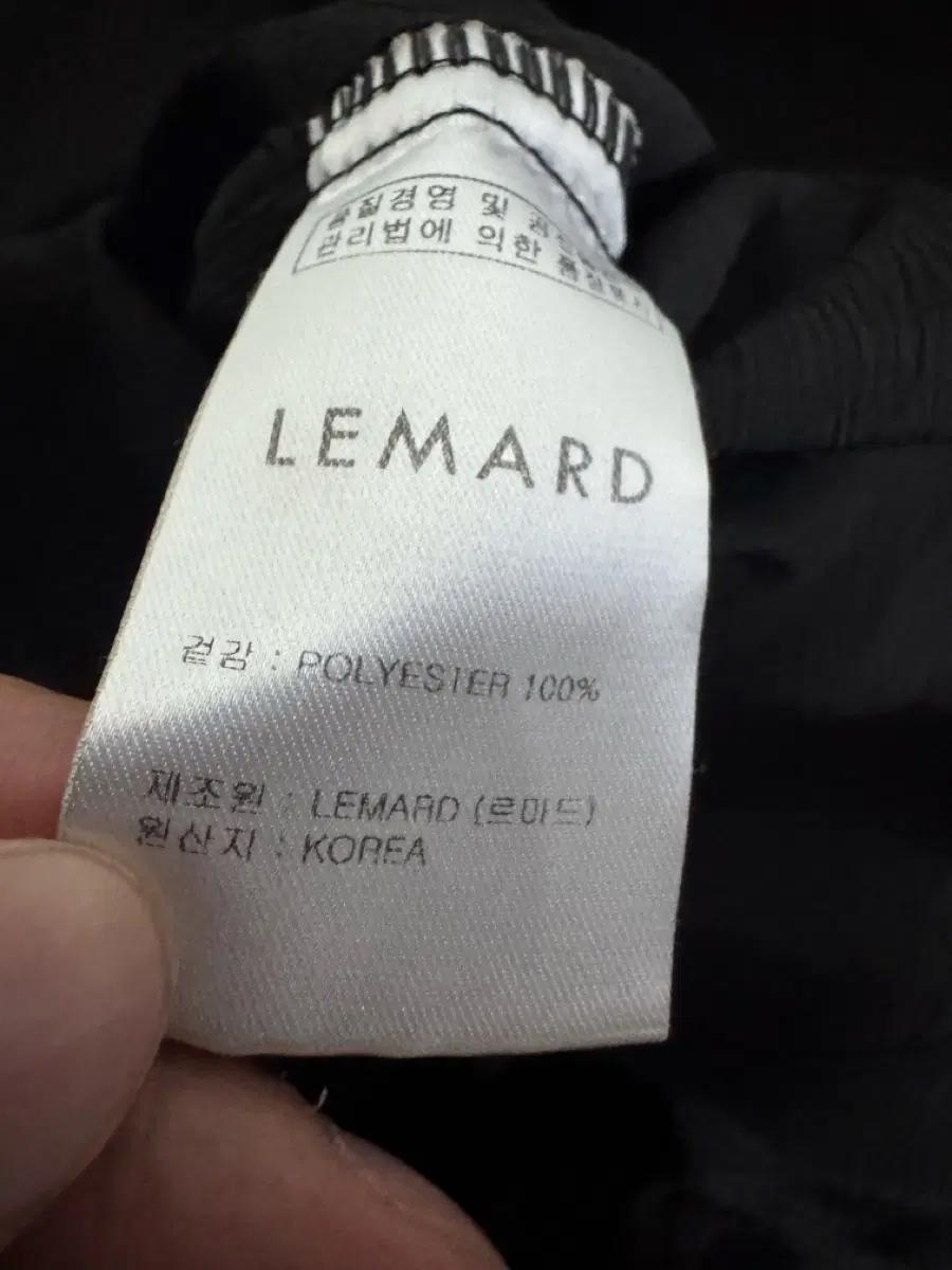 르마드 LEMARD 시어서커 미니멀 오버핏 반팔 셔츠 블랙 3 5