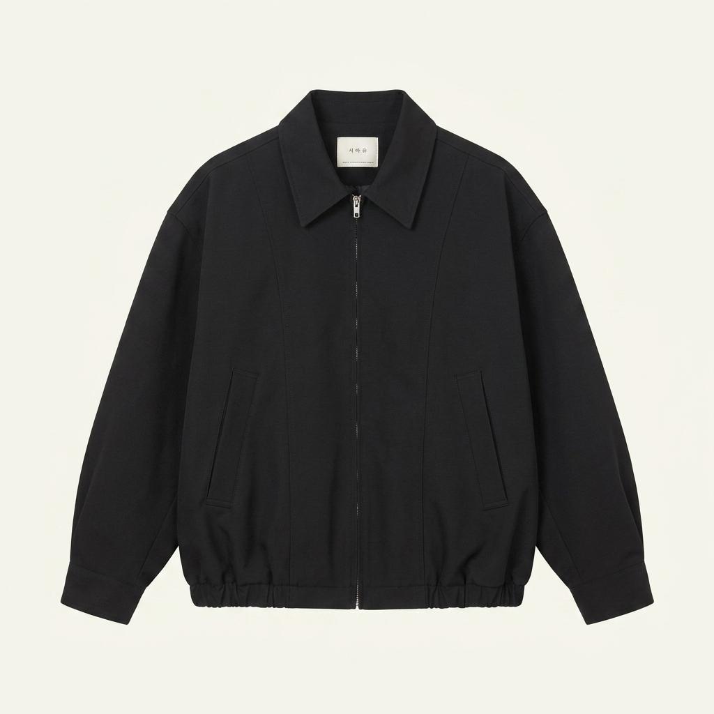 시아쥬 루즈핏 폴리 봄버 자켓 one size 1