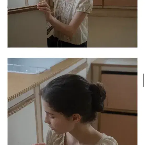 유라고 스퀘어 레이스 블라우스 3