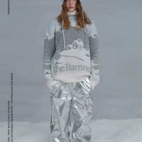 새상품 더바넷 The Barnnet 스노위 랜드스케이프 니트 스웨터 2
