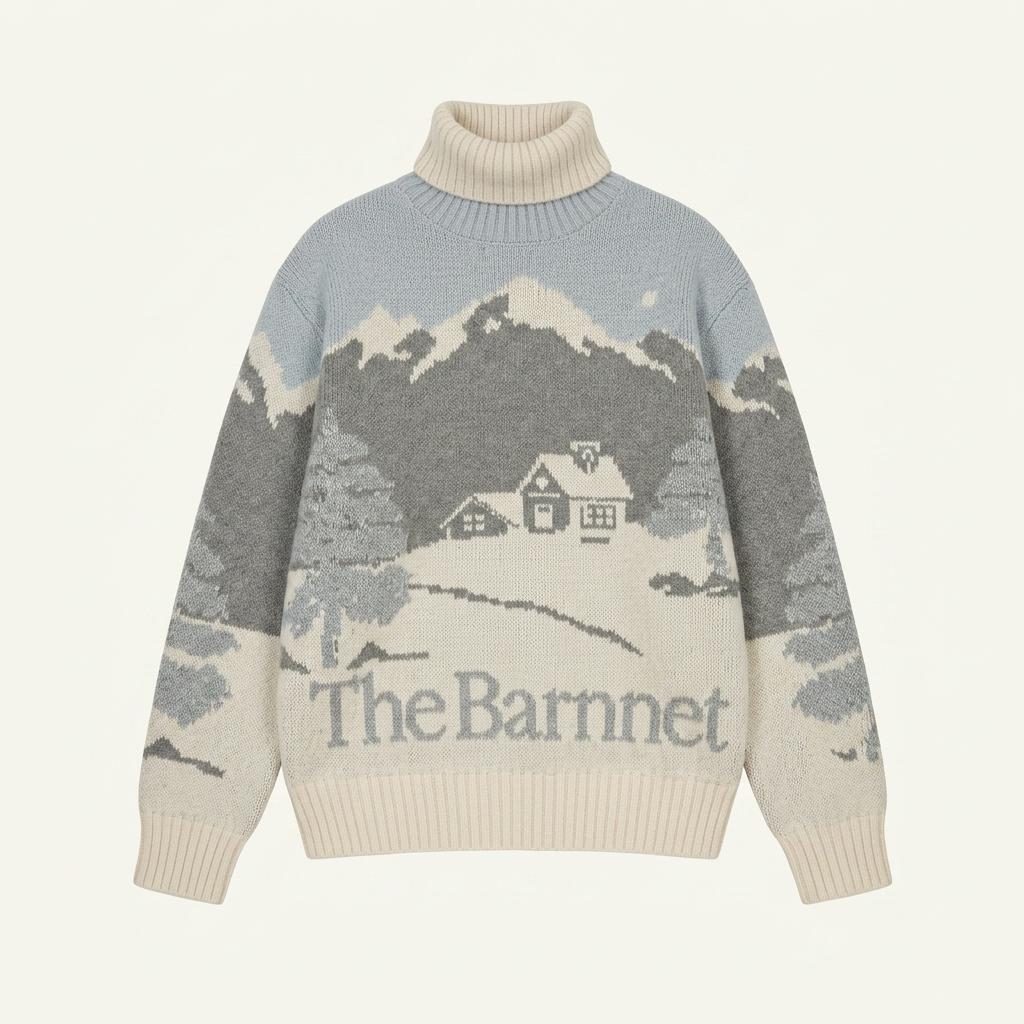 새상품 더바넷 The Barnnet 스노위 랜드스케이프 니트 스웨터 1