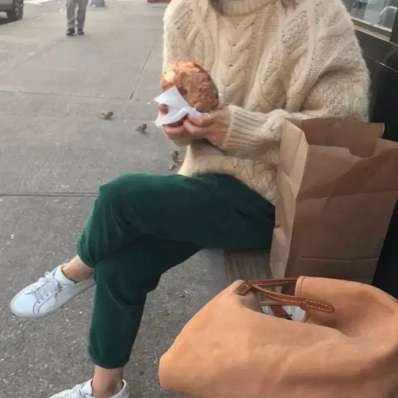 시엔느 빈티지 코듀로이 팬츠 그린 S 2