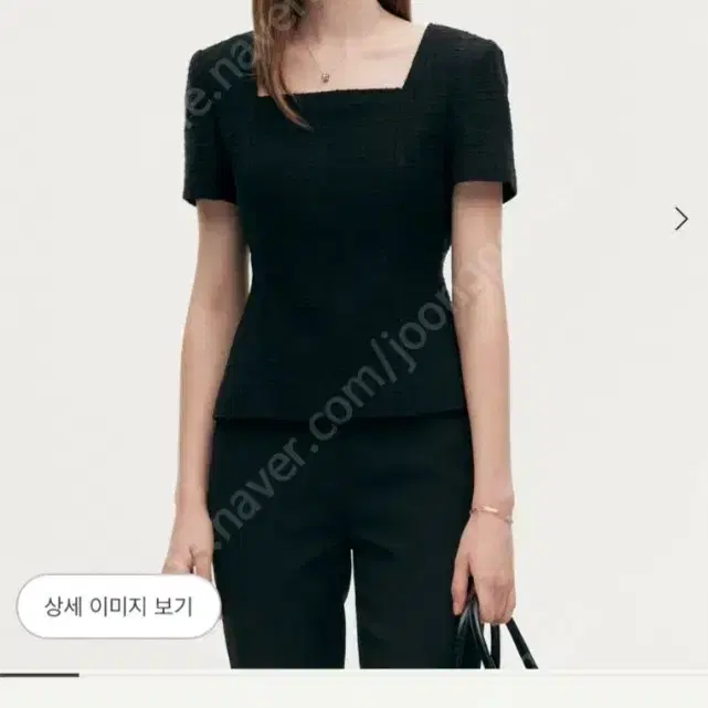시에sie 아그네스 트위드 블라우스 블랙 XS 택달린 새상품 2