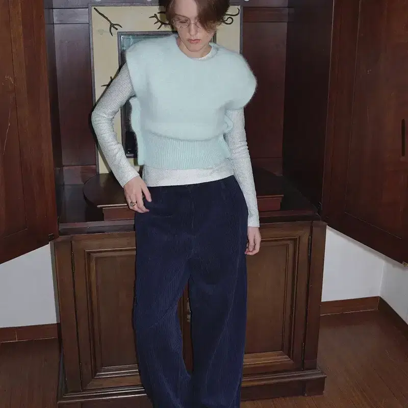 오버듀플레어 ANGORA KNIT VEST_MINT 4