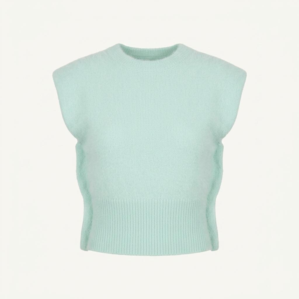 오버듀플레어 ANGORA KNIT VEST_MINT 1