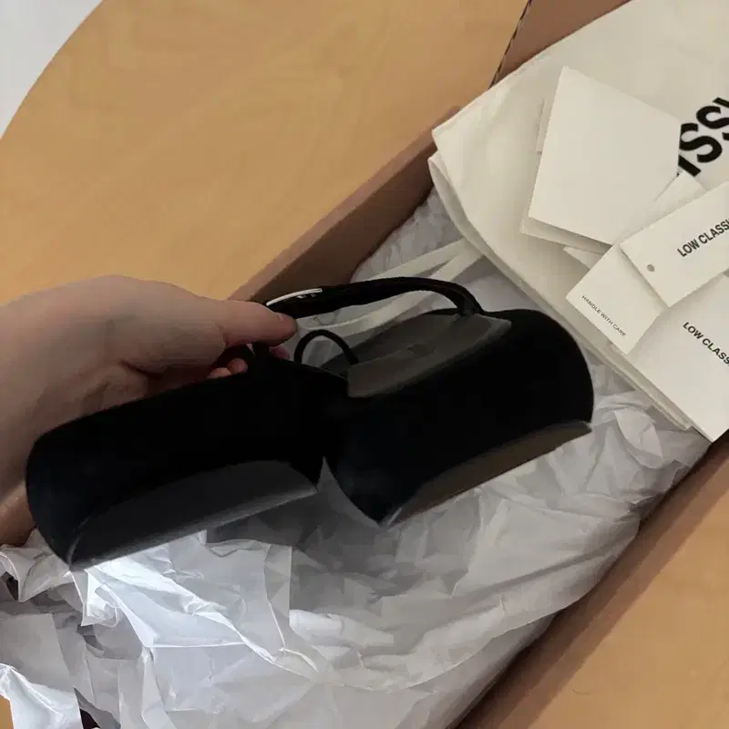 로우클래식 Logo Toe Loop Flip Flop Black 7