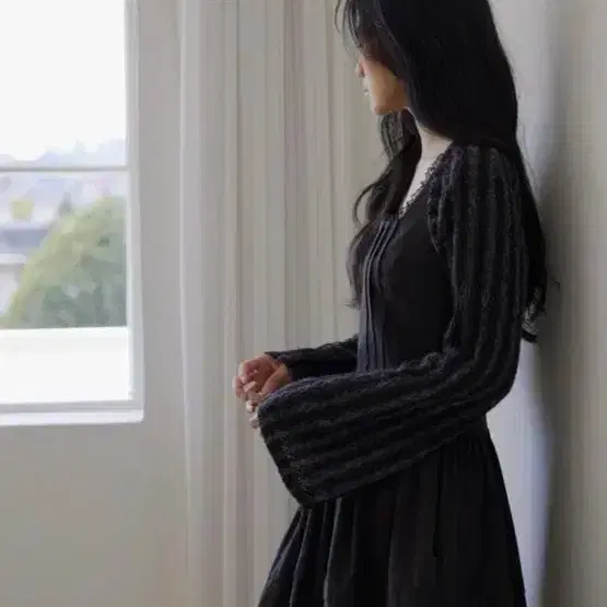 루루서울 와플볼레로가디건 차콜 6
