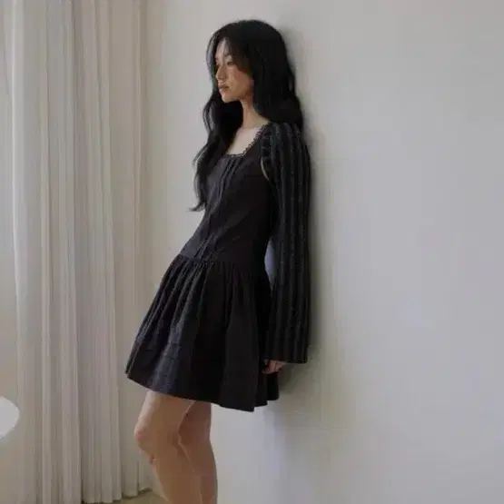 루루서울 와플볼레로가디건 차콜 7