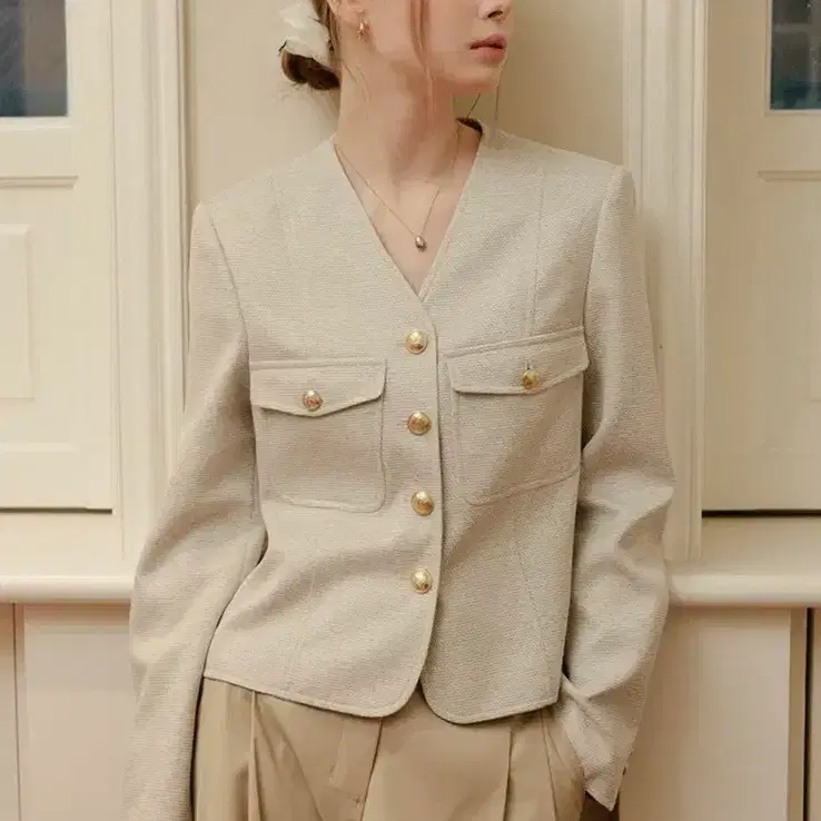 룩캐스트 앨리 브이넥 자켓 3