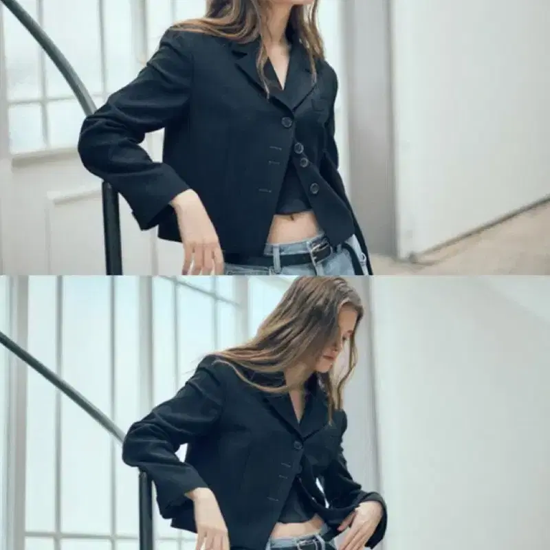 루에브르 크롭자켓 블랙 2사이즈 3