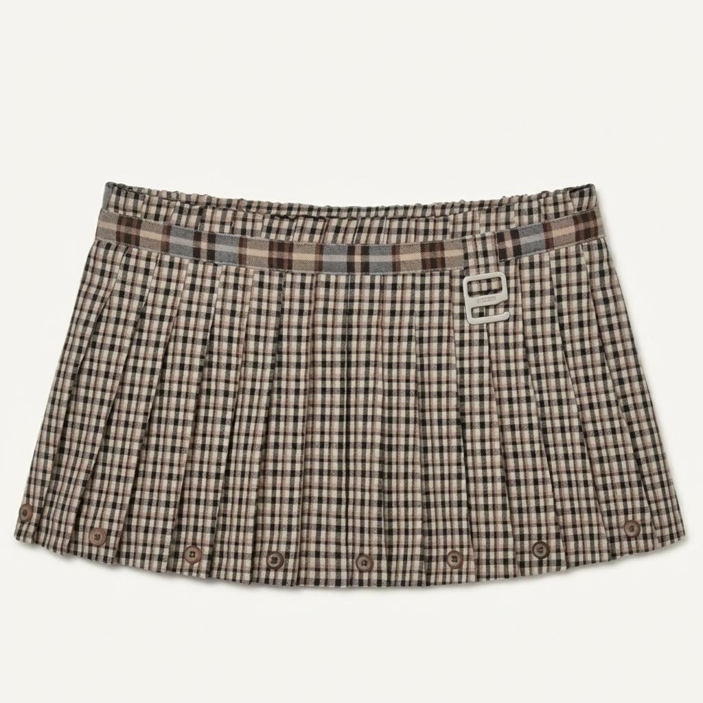 [새상품] 글로니 러셀 미니 스커트 브라운 xs 페인오어플레져 쓰리타임즈 애즈온 클리시어 1