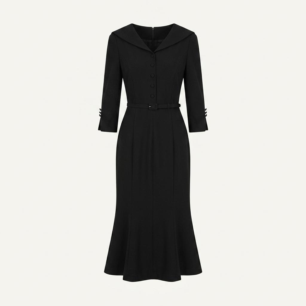 플로움 세일러 원피스 Classic Sailor Collar Dress 1