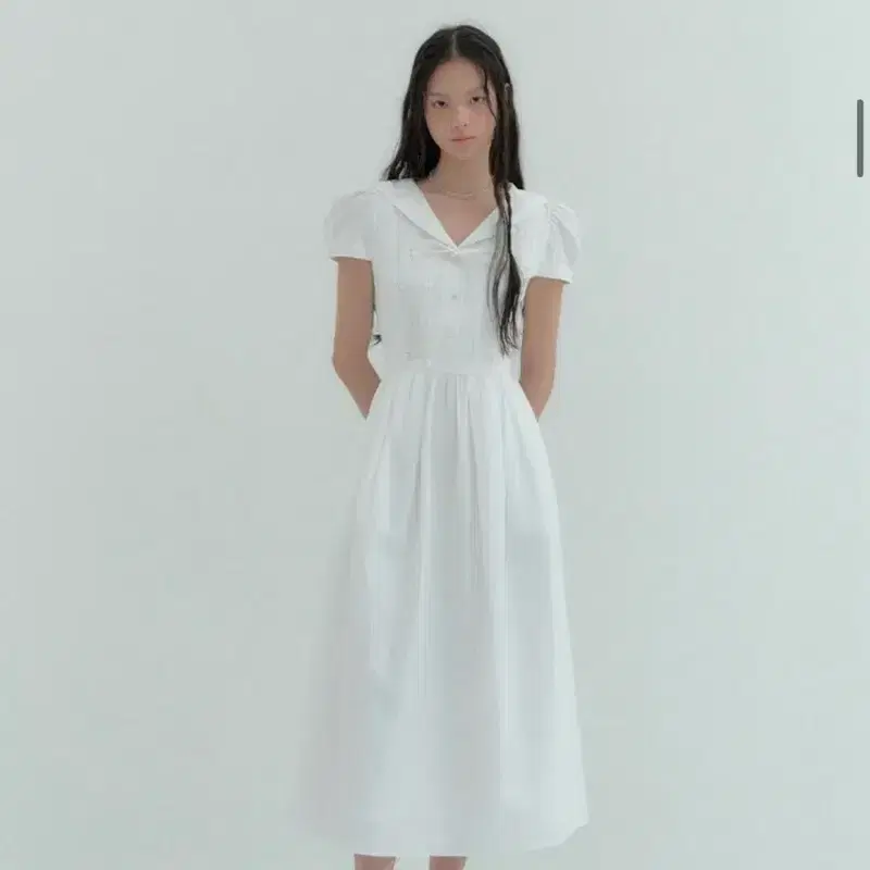 플로움 데이지 펀칭 드레스 화이트 S 5