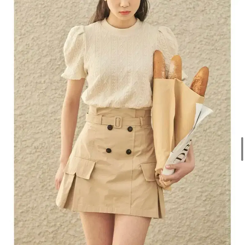 택O.M사이즈) 플로움 베를린 트렌치 팬츠스커트 미니스커트 2