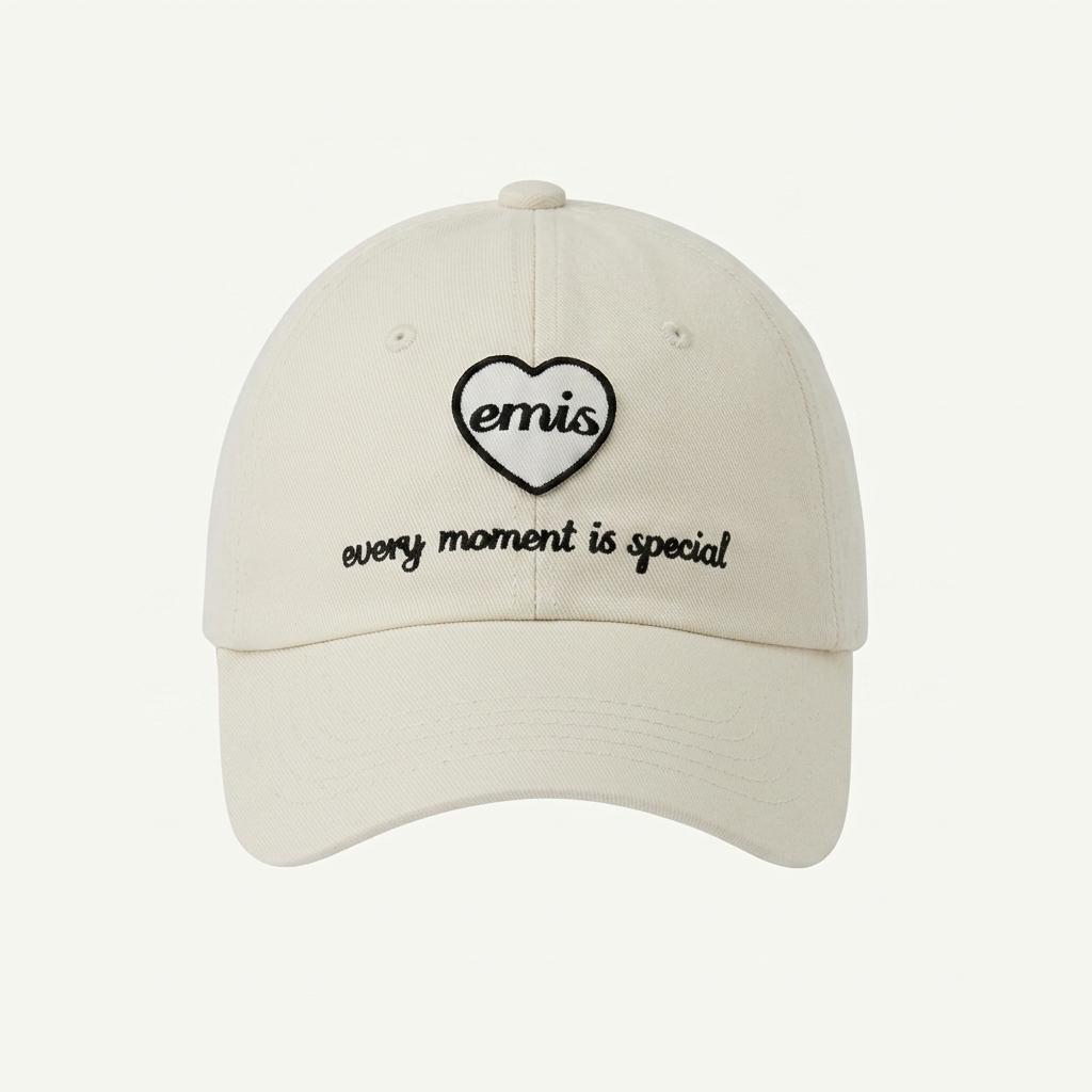 EMIS 하트 와펜 볼캡 크림 1