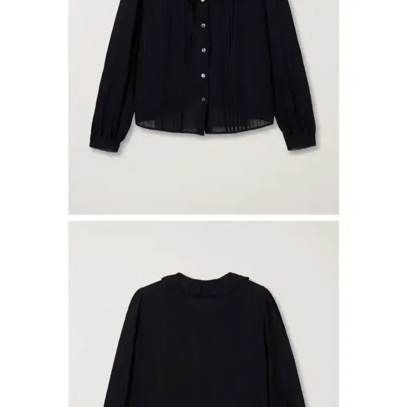 던스트 블라우스 VINTAGE RUFFLE BLOUSE BLACK 3