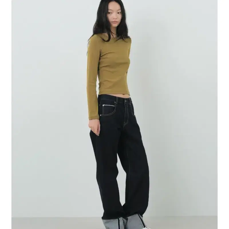 (새상품) 시티브리즈 코튼 라운드 긴팔 티셔츠 3