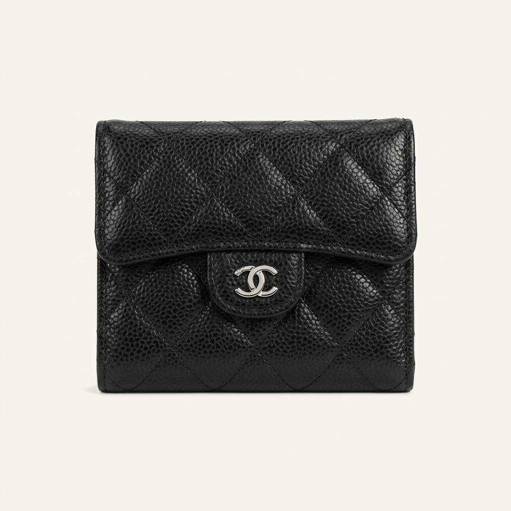 샤넬 클래식 캐비어 반지갑 은장 (chanel) 1