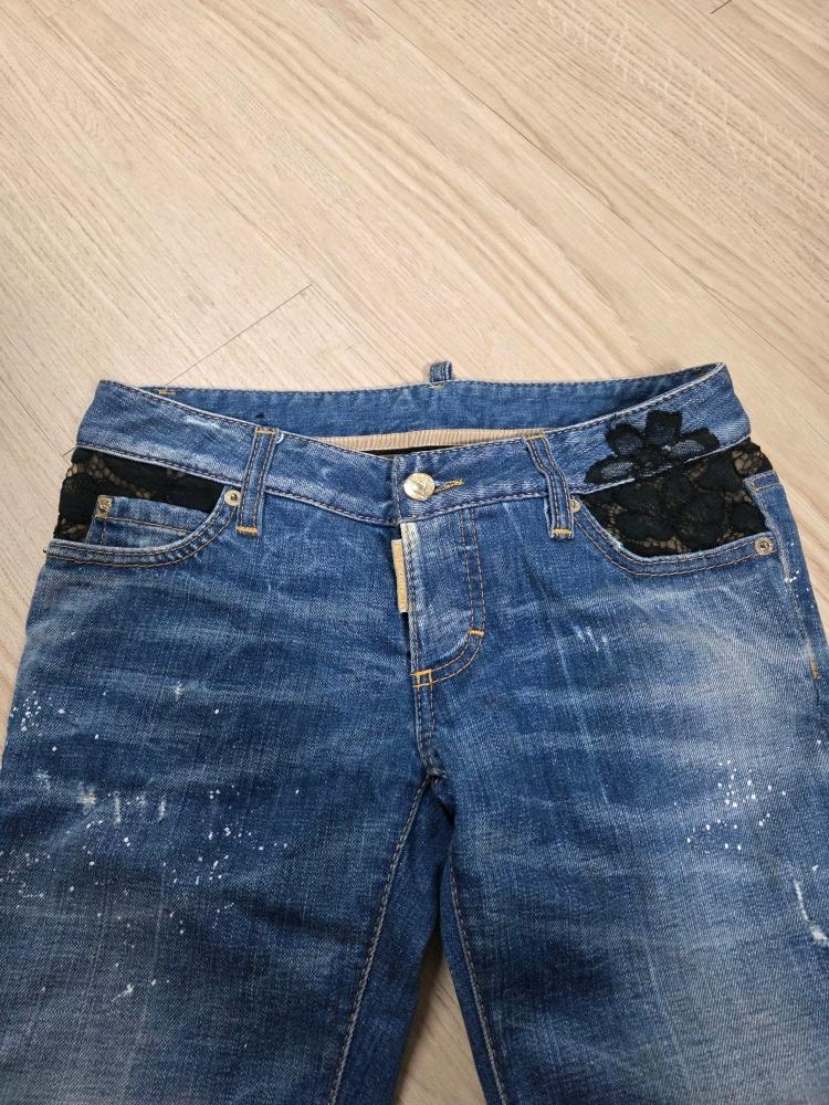 디스퀘어드 시스루 레이스 청바지 2