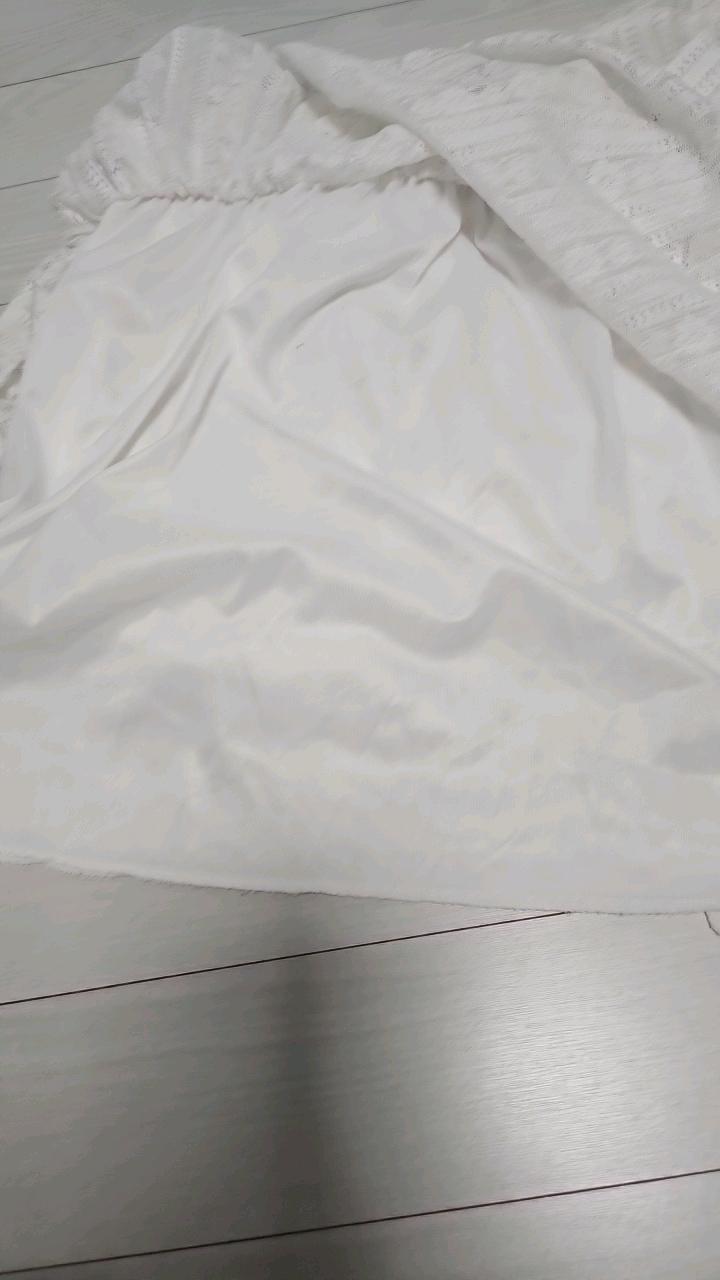 화이트 레이스 펀칭 롱 스커트 3