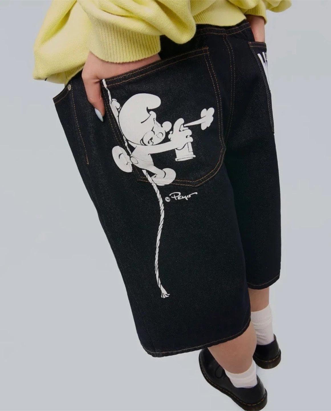 위캔더스 스머프 데님 버뮤다 팬츠 L 2