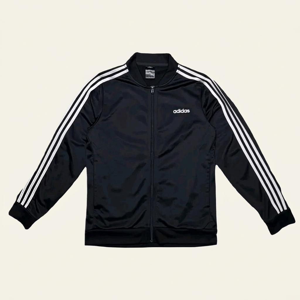 ADIDAS 삼선 트랙 저지 집업 블랙  XL 1