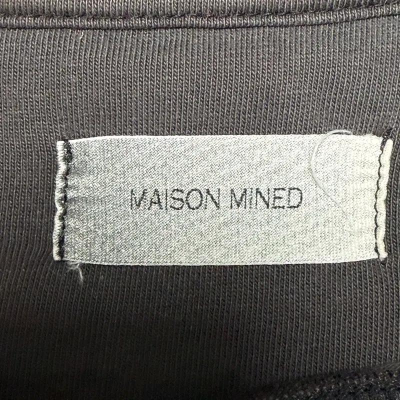 MAISON MINED 프레스콧 프린팅 반팔 티셔츠 차콜  L 5