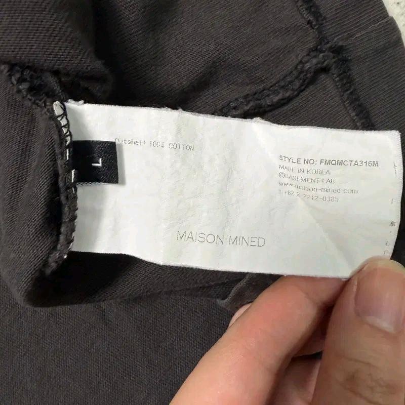 MAISON MINED 프레스콧 프린팅 반팔 티셔츠 차콜  L 8